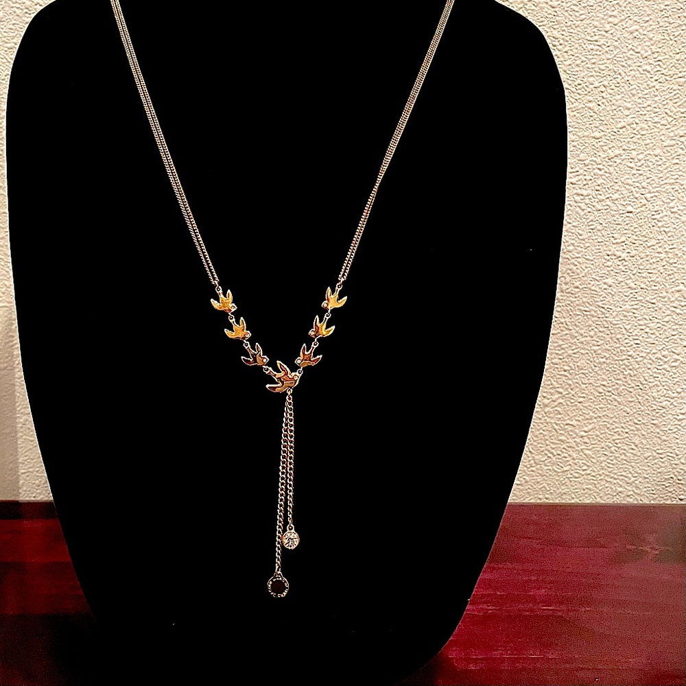 Marc Jacobs Necklace Gold-Plated with Birds RARE* - Picture 2 of 10